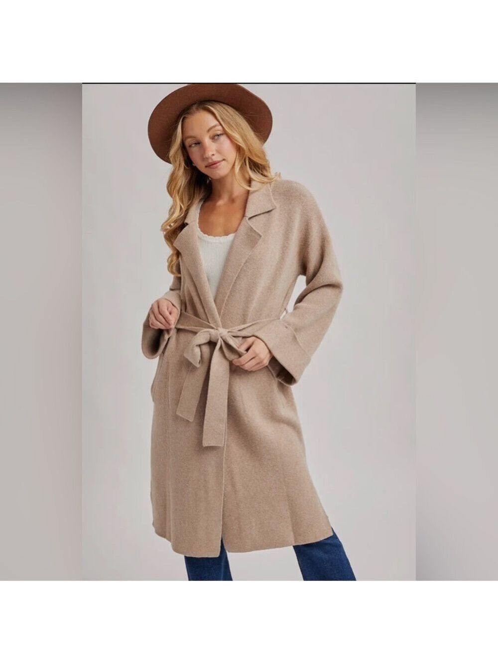 LAST ONE!! Effortless Knitted Trench Coat
